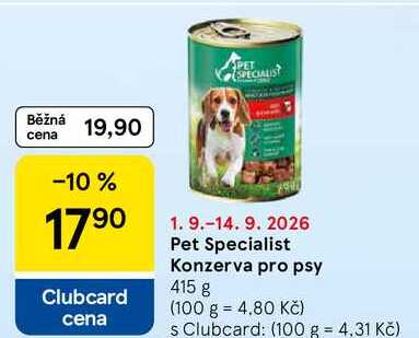 Pet Specialist Konzerva pro psy, 415 g