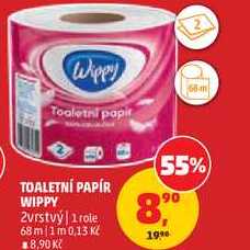 TOALETNÍ PAPÍR WIPPY 2vrstvý, 1 role