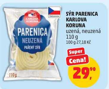 SÝR PARENICA KARLOVA KORUNA uzená, neuzená, 110 g