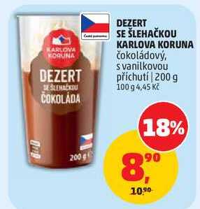 DEZERT SE ŠLEHAČKOU KARLOVA KORUNA čokoládový, 200 g