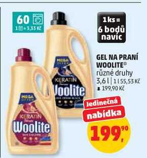 WOOLITE gel na praní různé druhy, 3,6 l