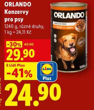 ORLANDO Konzervy pro psy, 1240 g 