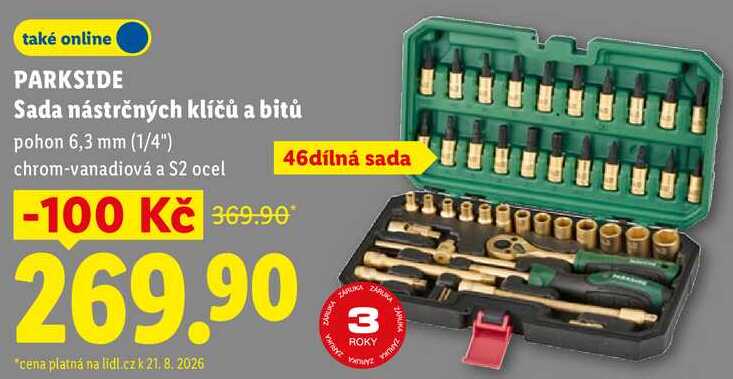 PARKSIDE Sada nástrčných klíčů a bitů 