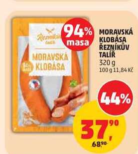 MORAVSKÁ KLOBÁSA ŘEZNÍKŮV TALÍŘ, 320 g