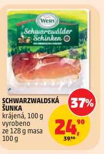 SCHWARZWALDSKÁ ŠUNKA krájená, 100 g