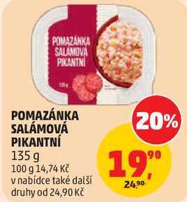 POMAZÁNKA SALÁMOVÁ PIKANTNÍ, 135 g  