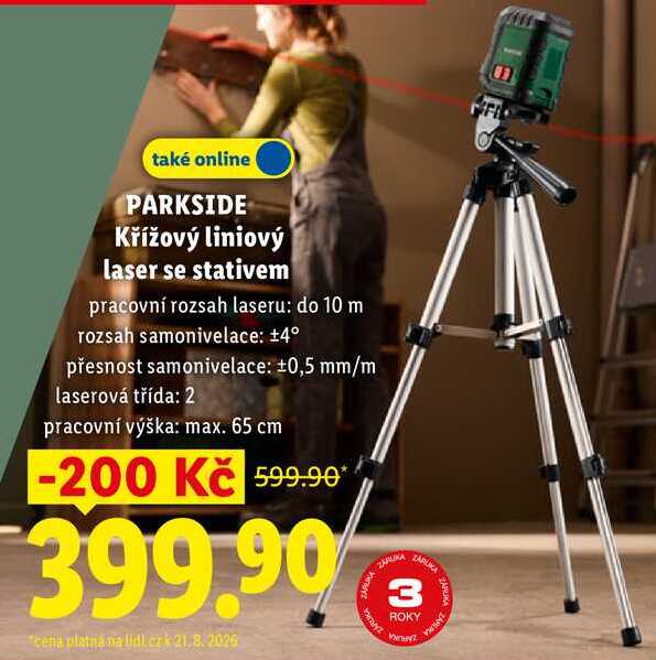 PARKSIDE Křížový liniový laser se stativem