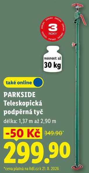 PARKSIDE Teleskopická podpěrná tyč