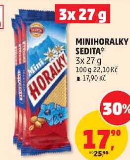 MINIHORALKY SEDITA, 3x 27 g