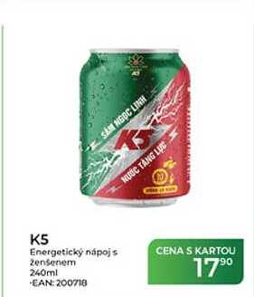 K5 Energetický nápoj s Zensenem 240ml  