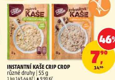 INSTANTNÍ KAŠE CRIP CROP různé druhy, 55 g