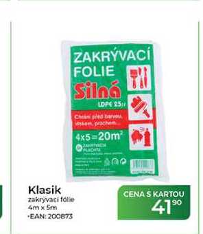 Klasik zakrývací fólie 4m x 5m