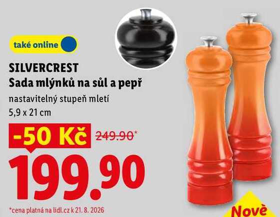 SILVERCREST Sada mlýnků na sůl a pepř