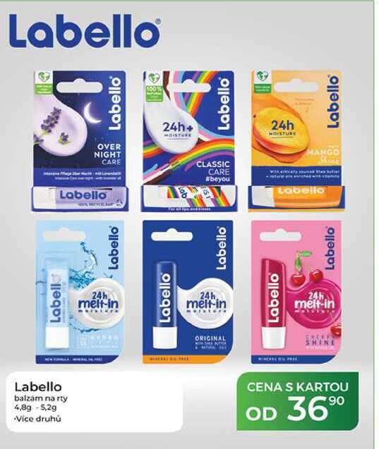 Labello balzám na rty 4,8g -5,2 g