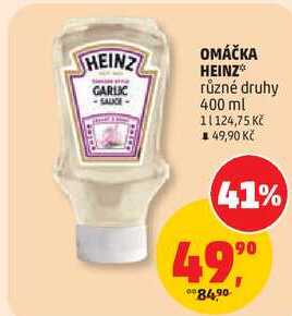 OMÁČKA HEINZ různé druhy, 400 ml