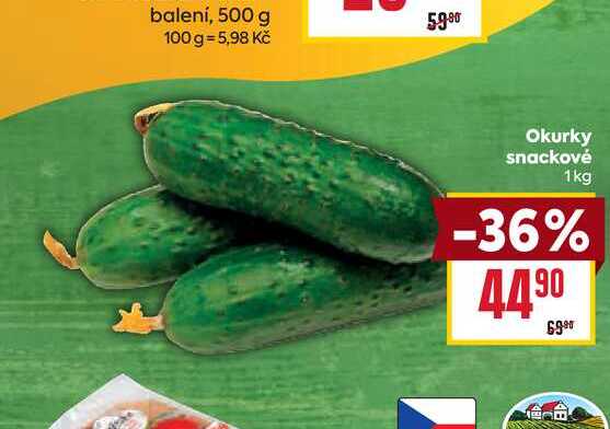 Okurky snackové 1kg