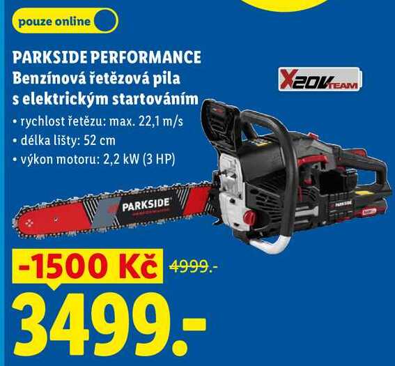 PARKSIDE PERFORMANCE Benzínová řetězová pila s elektrickým startováním