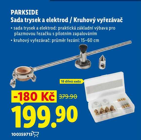 PARKSIDE Sada trysek a elektrod / Kruhový vyřezávač