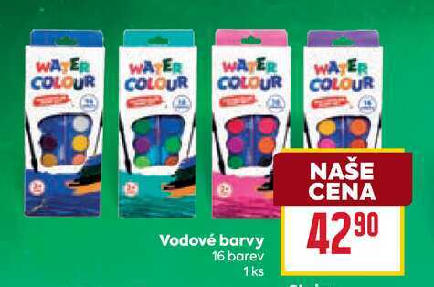Vodové barvy 16 barev 1 ks