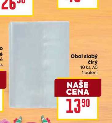 Obal slabý čirý 10 ks, A5 1 balení