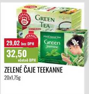 ZELENÉ ČAJE TEEKANNE, 20x1,75g