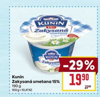 Zakysaná Zakysaná smetana 15% 190 g
