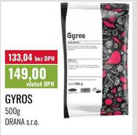 GYROS, 500g DRANA