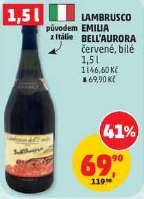 LAMBRUSCO EMILIA BELL'AURORA červené, 1,5 l 