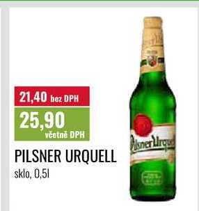 PILSNER URQUELL, sklo, 0,51