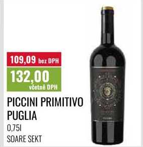 PICCINI PRIMITIVO PUGLIA, 0,751