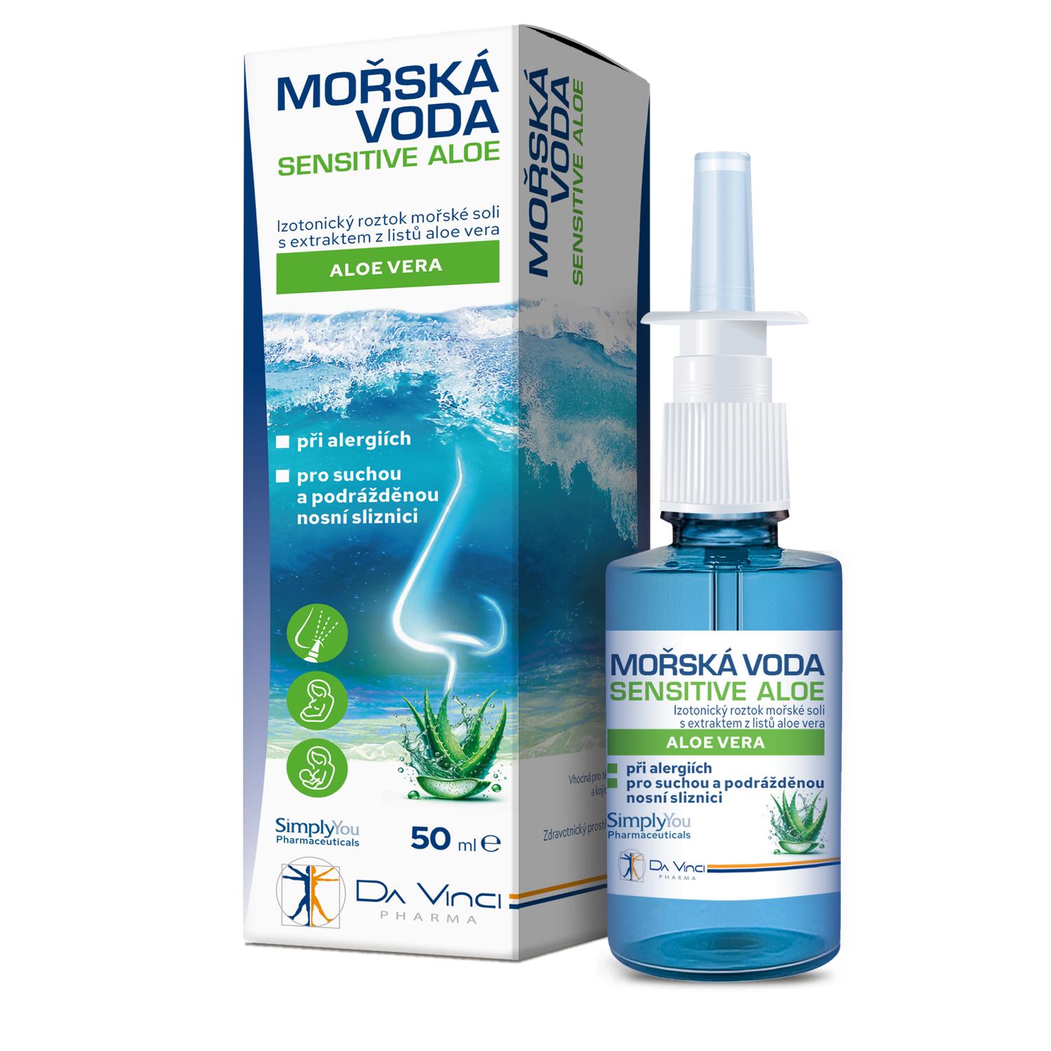 Mořská voda Sensitive Aloe Vera Da Vinci Pharma 50 ml