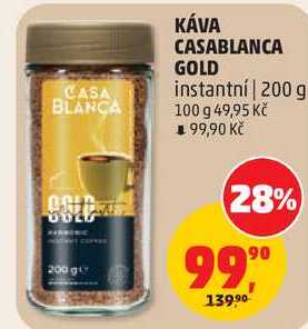 KÁVA CASABLANCA GOLD instantní, 200 g