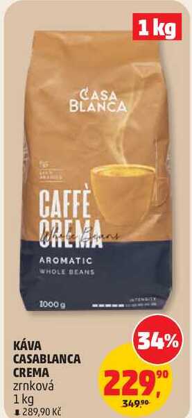 KÁVA CASABLANCA CREMA zrnková, 1 kg