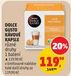 DOLCE GUSTO KÁVOVÉ KAPSLE LATTE MACCHIATO různé druhy, 1 balení