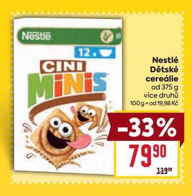 Nestlé Dětské cereálie od 375 g 
