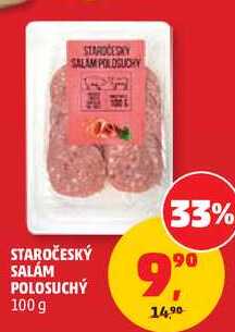 STAROČESKÝ SALAM POLOSUCHÝ, 100 g
