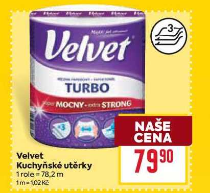 Velvet Kuchyňské utěrky 1 role