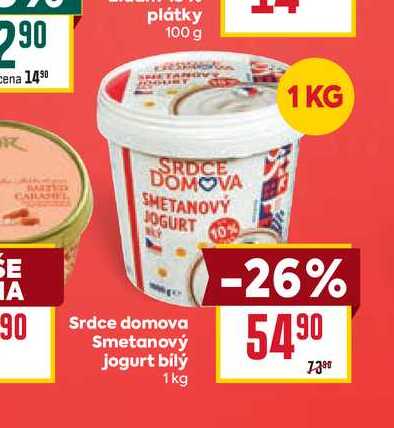 Srdce domova Smetanový jogurt bilý 1kg