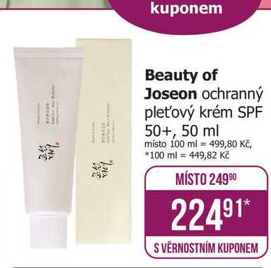 Beauty of Joseon ochranný pleťový krém SPF 50+, 50 ml