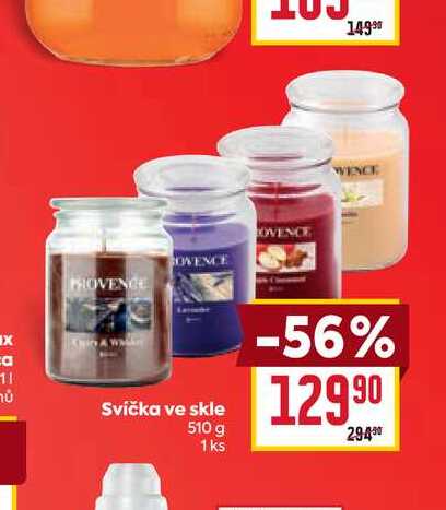 Svíčka ve skle 510 g 