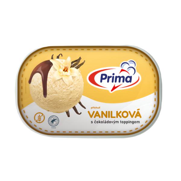 Prima Vanilková zmrzlina s čokoládovým toppingem