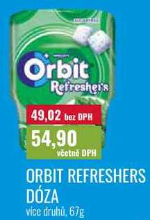 ORBIT REFRESHERS DÓZA, více druhů, 67g