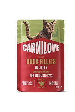 Carnilove Cat Pouch Jelly Duck Catnip Sterilised cat 85g