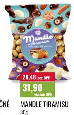 MANDLE TIRAMISU, 80g 