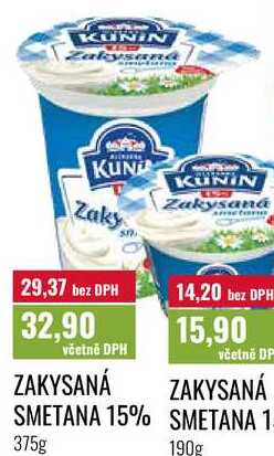 ZAKYSANÁ SMETANA 15% 375g 