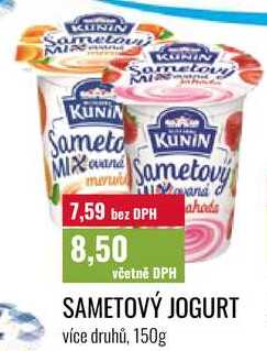SAMETOVÝ JOGURT více druhů, 150g