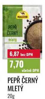 PEPŘ ČERNÝ MLETÝ 20g