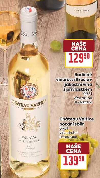 Château Valtice pozdní sběr 0,75l