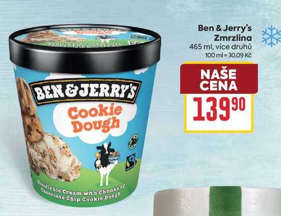 Ben & Jerry's zmrzlina 465ml, vybrané druhy