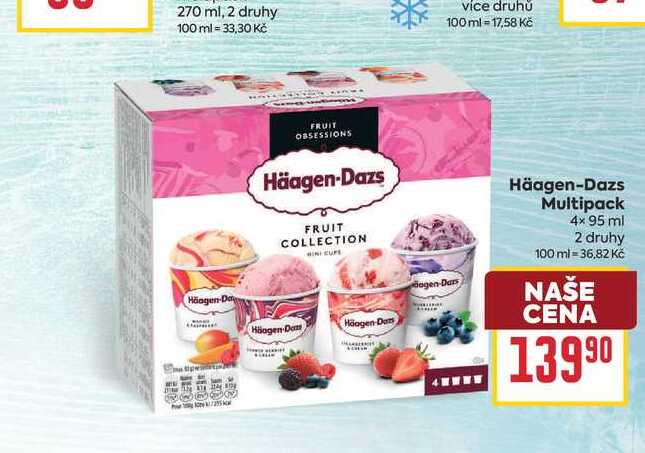 Häagen-Dazs Multipack 4x 95 ml